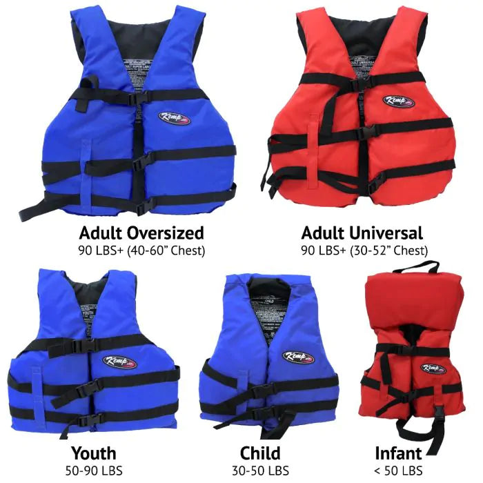 Kemp USA USGC Type III PFD Life Jackets