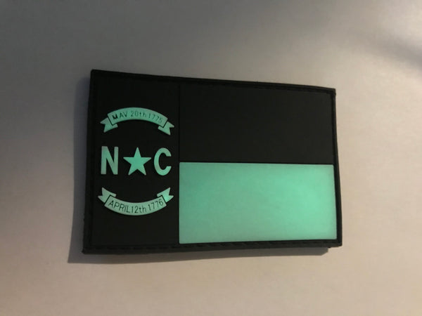 NC Flag Glow PVC Patch - H2O Rescue Gear