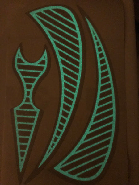 Helmet Stickers - Glow and Reflective - H2O Rescue Gear